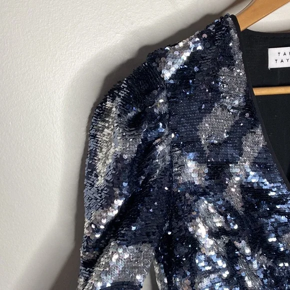 Tanya Taylor Zoey Sequin Camo Wrap Dress size 2